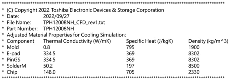 Figure 3: Material property value file
